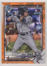 2021 Bowman Sapphire Edition Orange Refractor 21/75 Eddy Diaz #BCP-33 01nw
