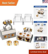 Battery Terminal Connectors, 0/2/4/6/8/10 AWG Battery Terminals, Heavy Duty C...