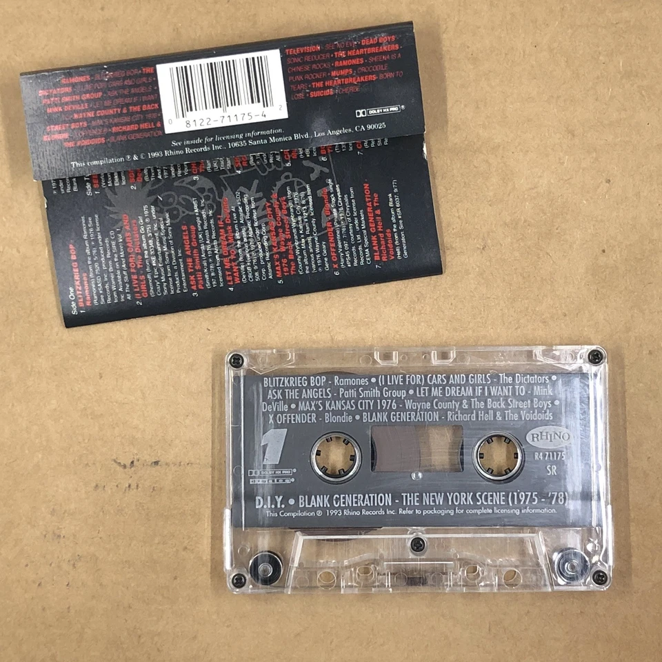 NEW YORK SCENE Cassette Tape Punk DIY COMP BLANK GENERATION RAMONES DEAD BOYS Foto 2 de 4