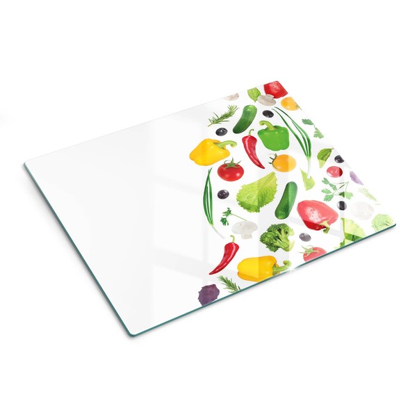 Schneidebrett Aus Glas Modernes KüChenzubehöR GehäRtetes Glas GemüSe 40X30 Cm-image