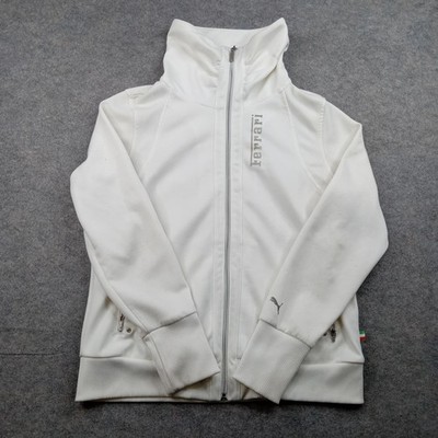 Puma Ferrari Jacket Womens XL White Full Zip Track Scuderia Motorsport Racing