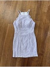 MORGAN & CO Womens Short Dress Purple Lined Open Back Padded Bust Juniors 3