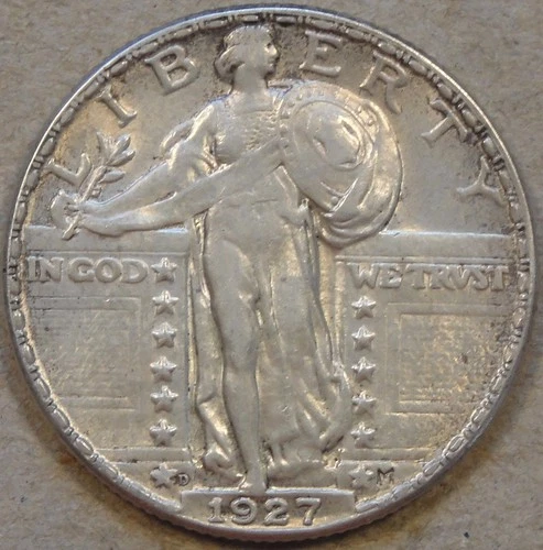 1927-D Standing Liberty Quarter 25c AU as Pictured L3