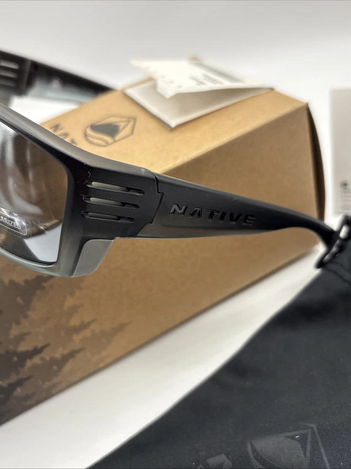 Gafas de sol polarizadas Native Raghorn marco negro mate bronce reflejo ¡NUEVAS! Caja W Foto 2 de 4