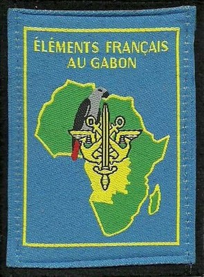 STOFFABZEICHEN, MILITÄRPATCH DER FRANZÖSISCHEN ELEMENTE IN GABON