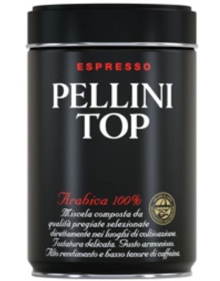 Pellini Top Espresso Ground Coffee 100% Arabica 250g Italian Premium Blend Tin