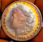 1884 *S* AU++ MORGAN SILVER  DOLLAR *NICE COIN. #63