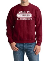Made In Czech Republic All Orignal Parts men Sweatshirt White Antique Cherry Red Made In Czech Republic All Orignal Parts men Sweatshirt White Antique Cherry Red