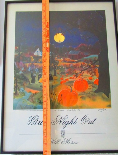 WILL MOSES POSTER HALLOWEEN "Girls Night Out"~SGND~ISCRIZIONE~INCORNICIATO~EX COND - Foto 2 di 12