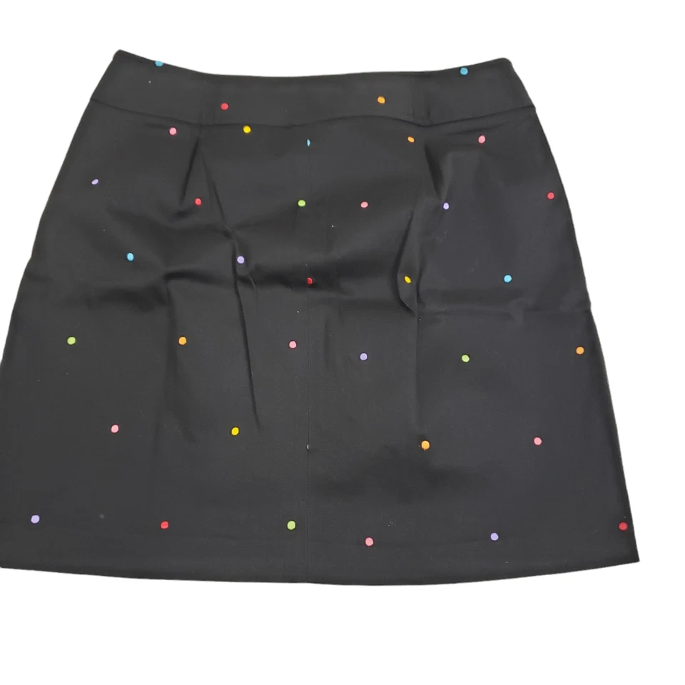 Rafaella женская юбка 10 мини черный цвет горошек стороны молнии хлопок эластичной - Изображение 2 из 4