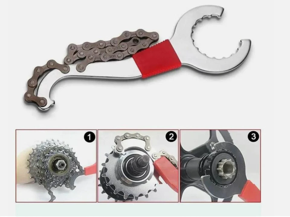 6PCS Bicycle Repair Tool Kit Crank Chain Cutter and Freewheel Puller US - Image 2 of 4