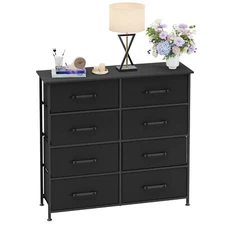 8-Drawer Fabric Dresser for Bedroom,Closet Dresser with Metal Frame and Wooden