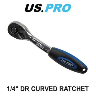 US PRO 1/4'' Drive Curved Offset Ratchet 72 Teeth 4162