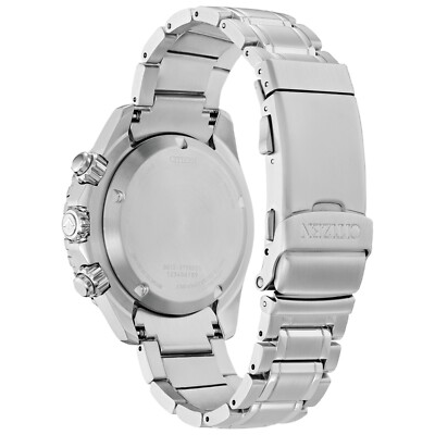 Citizen Men's Sea Chronograph Calendar Eco-Drive Silver Watch 45
