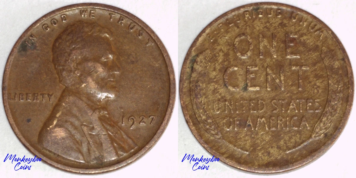 Lincoln Wheat Penny 1927 Year US Coin Errors for sale | eBay