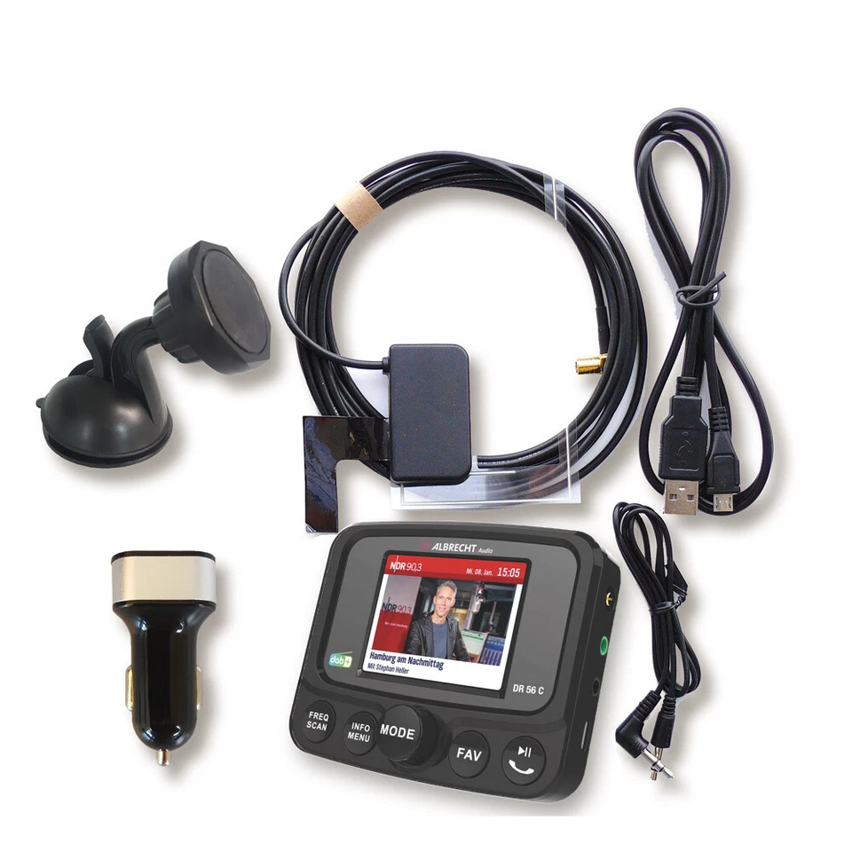 27156 ALBRECHT DR 56C Digitalradio Adapter DAB+ Neu jetzt Vollbild FarbdisplayBW - Bild 2 von 3