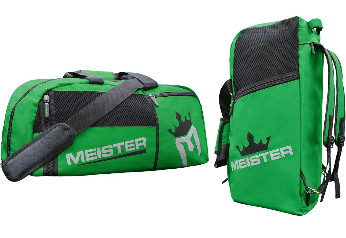 MEISTER CONVERTIBLE BACKPACK / GYM BAG - GREEN Sports MMA Duffle Large  Carry-All