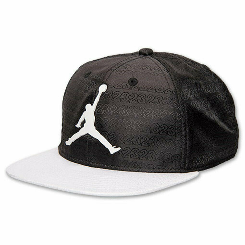 Nike Air Jordan Jacquard Cap Youth White Black #23 NEW | eBay