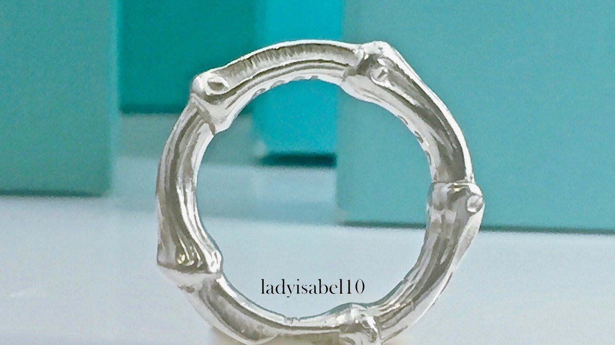 Tiffany & Co Size 5.75 Bamboo Band Ring Sterling Silver Love