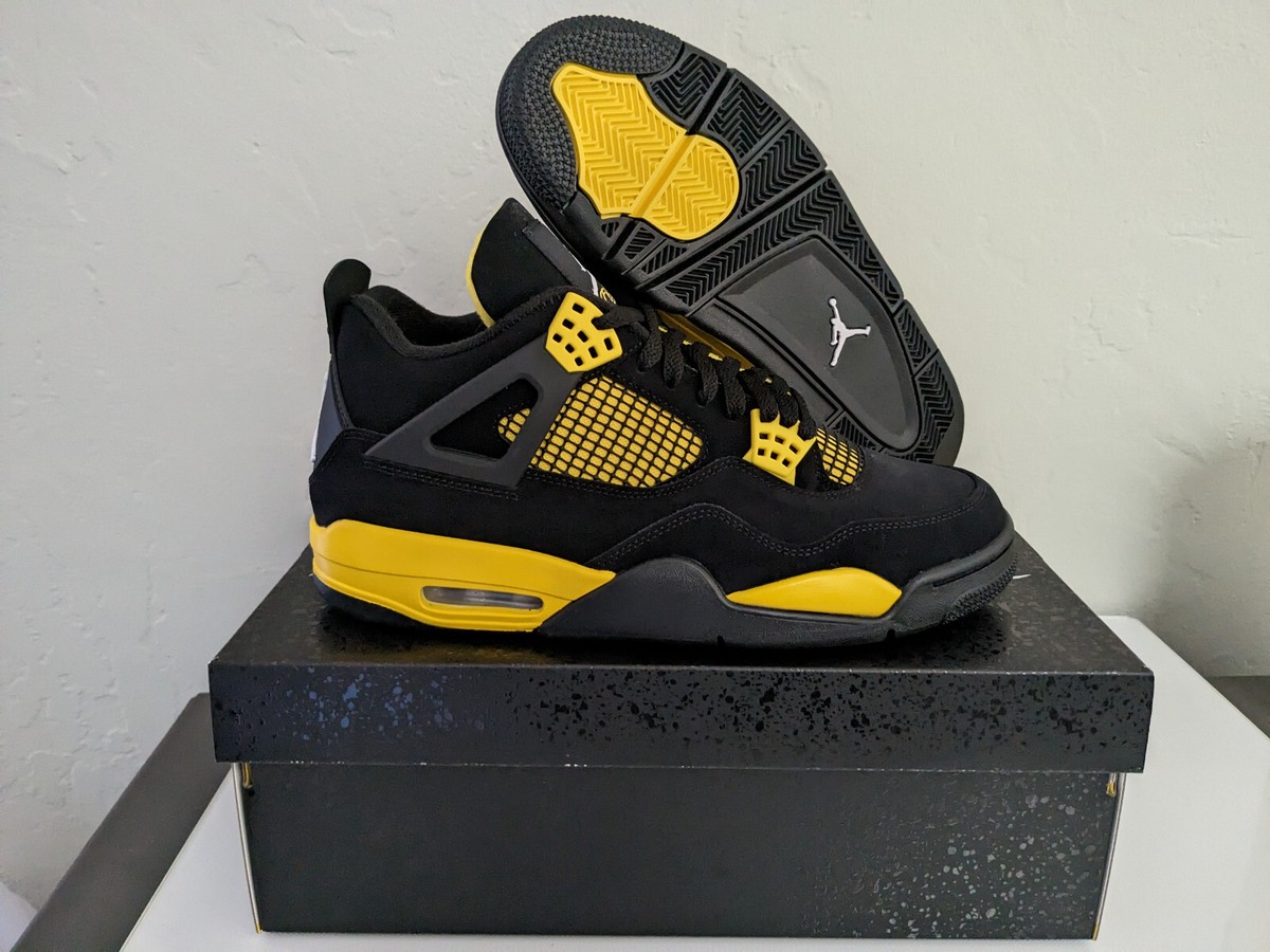 Air Jordan 4 Retro 10.5 イエロー/ネイビー Size 9 - Jordan 4 Retro Mid Thunder | eBay
