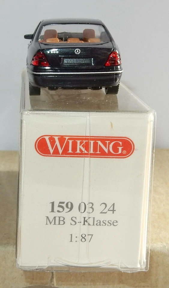 Micro WIKING Ho 1/87 Mercedes Benz S-KLASSE 500 Nero #1590324 IN Box - Immagine 4 di 4
