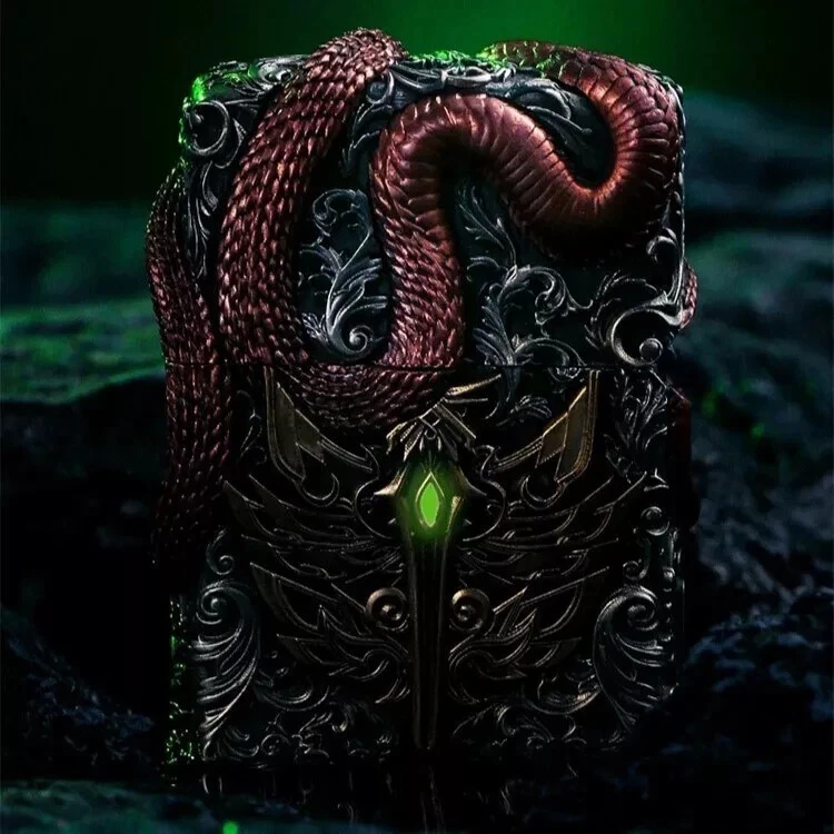 Cool Rare Medusa Zippo Lighter Limited Edition Kerosene Glow In The Dark Design - image 3 of 4