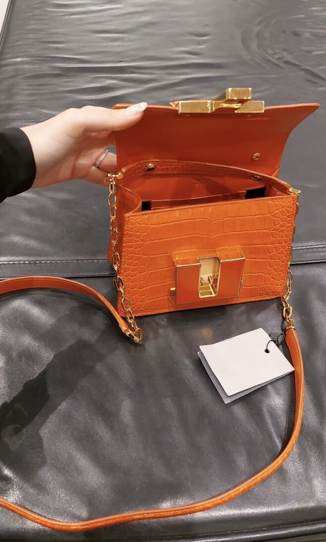 Tom Ford L1700 LCL350G STAMPED CROC ショルダーバッグ レザー Tom Ford L1700 LCL350G STAMPED CROC ショルダーバッグ レザー