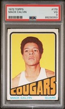 1972 TOPPS #179 MACK CALVIN PSA 3