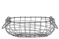 Esschert Design Draht Korb -KLEIN- Oval Griffe L=27,4 Cm Dekoration Garten Deko