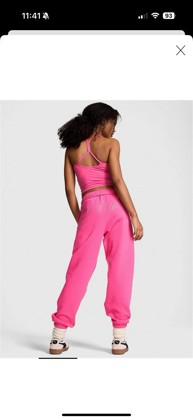 UNDERCOVER Victoria’s Secret Rosa 3pz Y2K Crown Bling pantaloni della tuta felpa con cappuccio full zip camicia L