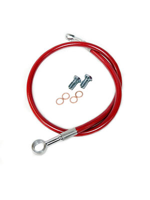 Streamline +6" Extended Clear Braided Steel Rear Brake Line For Yamaha Banshee YFZ350 ATV - Lifetime Warranty