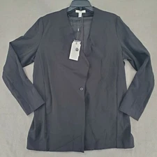 H by Halston  Women's Long Sleeve Blazer Jacket Black Size Medium 