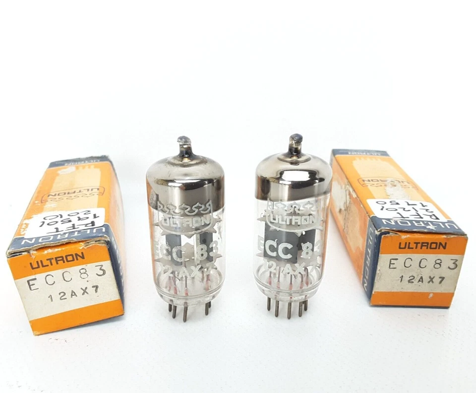 ECC83/12AX7 NOS PAR DE TUBOS DE VACÍO RFT HECHOS EN ALEMANIA EN CAJA Foto 2 de 4