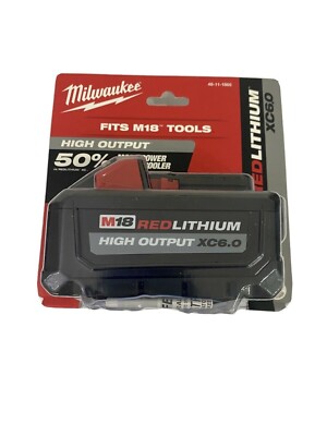GENUINE Milwaukee 48-11-1865 18V 6.0 AH Battery M18 High output NEW IN PACKAGE