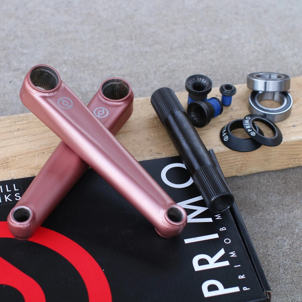 PRIMO BMX STEVIE CHURCHILL BICYCLE CRANKS ROSE GOLD FIT CULT