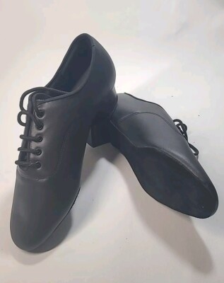 Very Fine Dance Shoes (S417) Black, Men's US Size 10, Heel 2 Inch