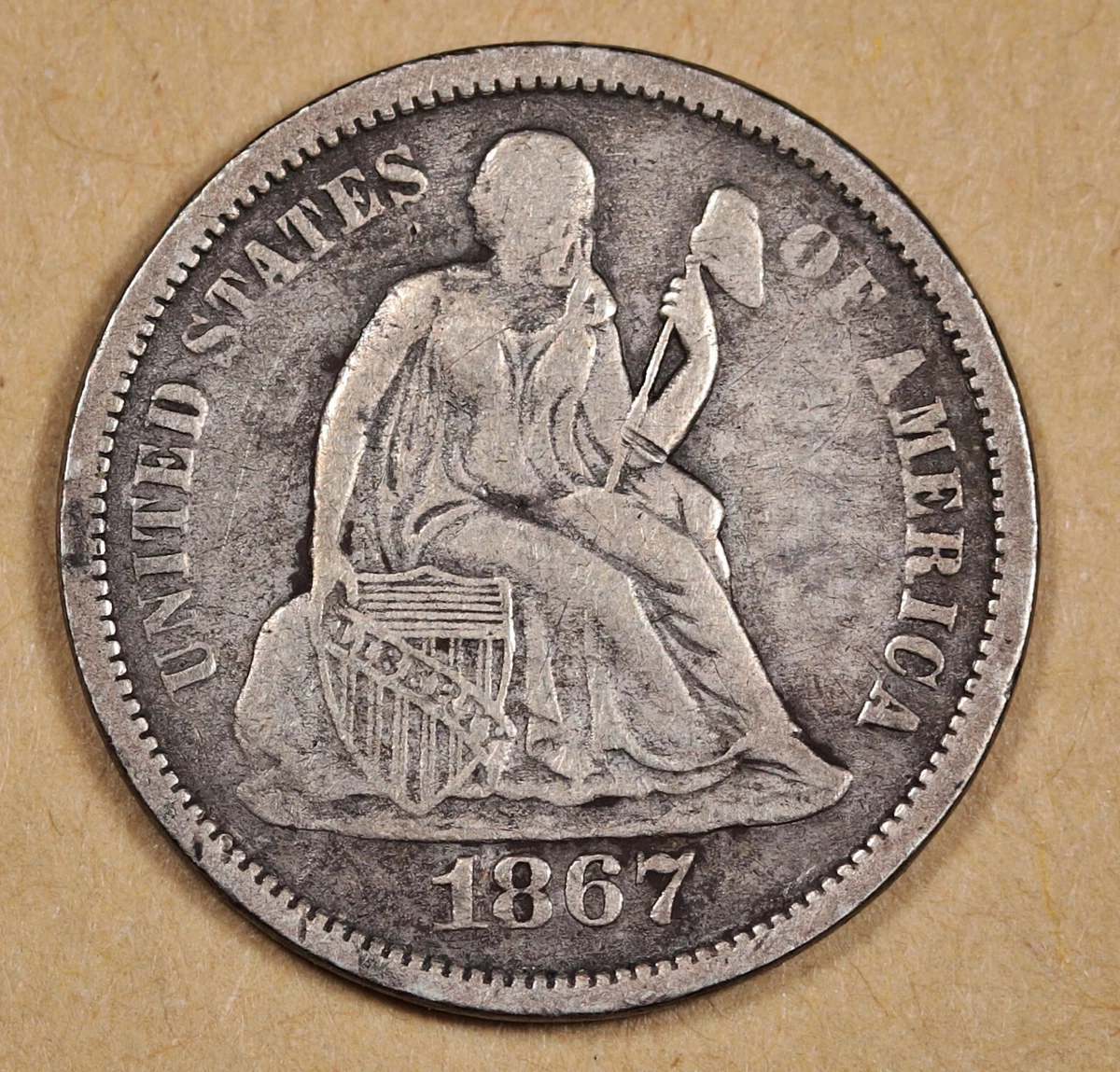 1867 Year Seated Liberty Dimes (1837-1891) for sale | eBay