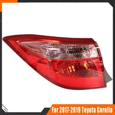 Driver Left Tail Light Brake Lamp Halogen For 2017 18-2019 Toyota Corolla Outer