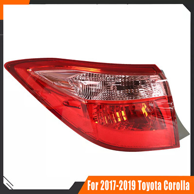 Driver Left Tail Light Brake Lamp Halogen For 2017 18-2019 Toyota Corolla Outer