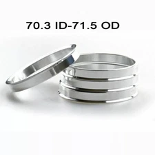 4pcs Customize Made Wheel Spacer Spigot Hub Centric Rings 70.3mm ID to 71.5mm OD