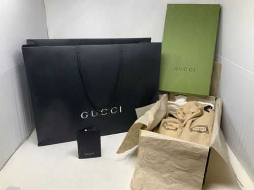GUCCI INTERLOCKING G LOGO Green Leather Men's DRIVER Loafer Shoes Size 8.5 - Picture 15 of 15
