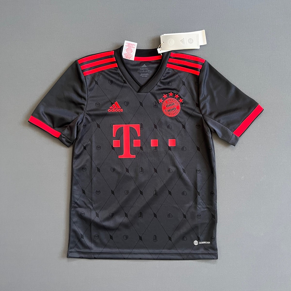 Sabitzer Bayern Munich Jersey 22-23 Third Boys Soccer Shirt Size M
