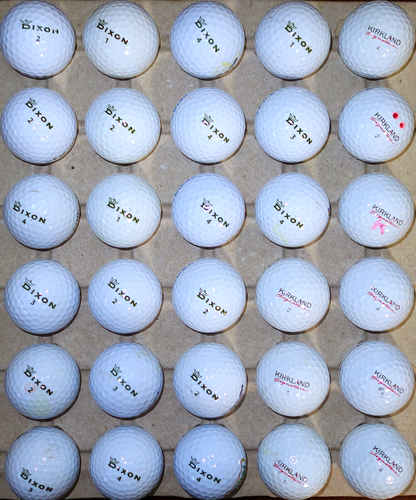 30 Dixon Kirkland Tour Performance 3A-5A used golf balls - Picture 2 of 4