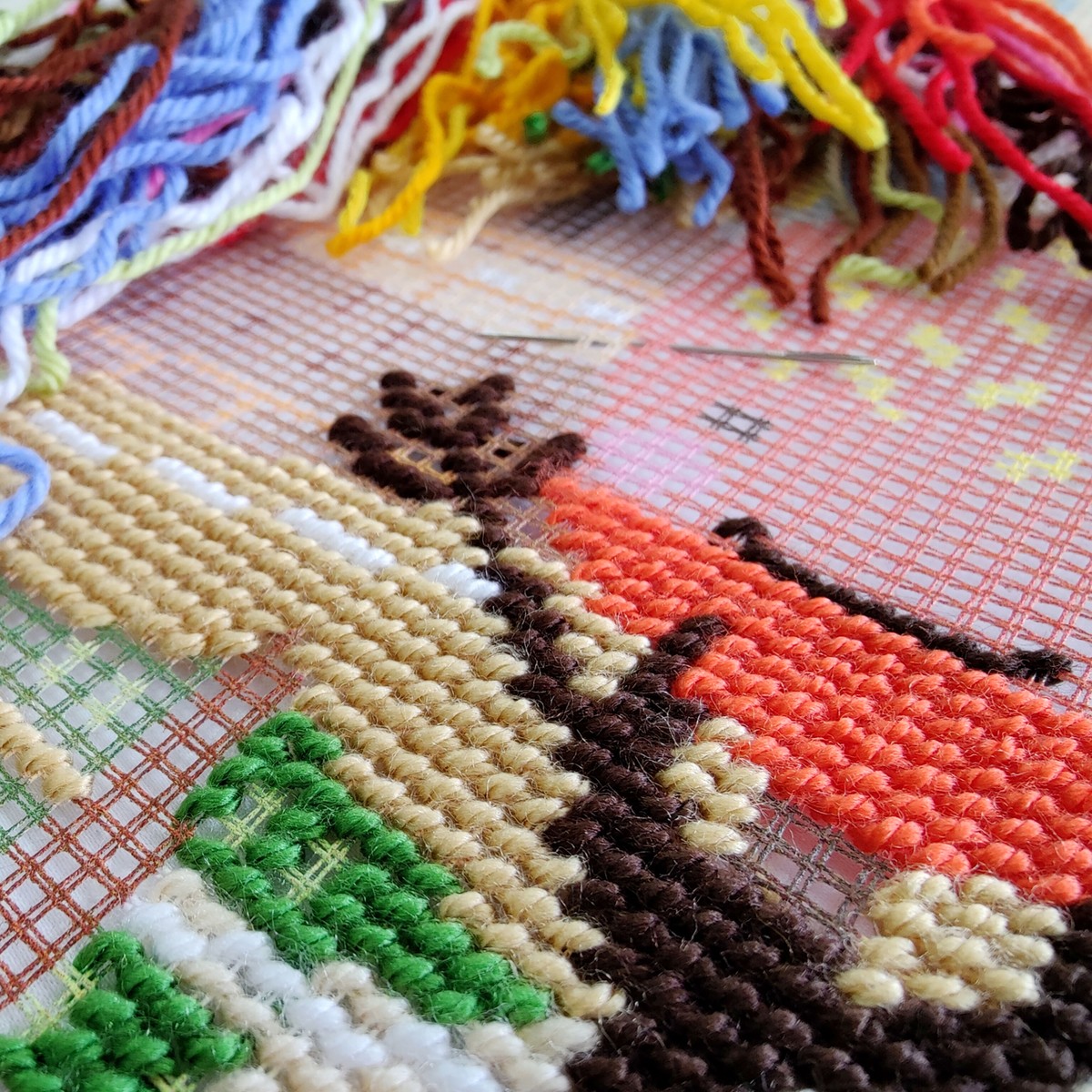 Collection D'Art Weintrauben Tela Aida Stampata per Ricamo a Punto Croce, Cotone, Multicolore, 30 x 80cm