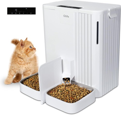 Automatic Cat Dog Feeder: Dry Food Dispenser | White Regular, 6L