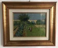 GIUSEPPE LEONI, OLIO SU TAVOLA 34X25cm, 1910ca! OPERA UNICA! PITTORE LIGURE!