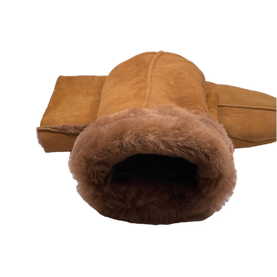 Guantes de invierno de piel de oveja genuinos reales guantes de piel de oveja unisex S-2XL Foto 2 de 4