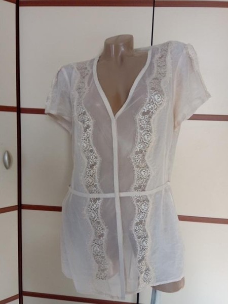 Women Jasper Conran Shirt Beige Cotton M