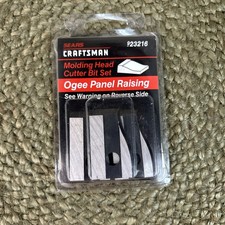 Craftsman Wood Molding Head Cutter Bits Ogee Panel Raising New Set 923216 NIP