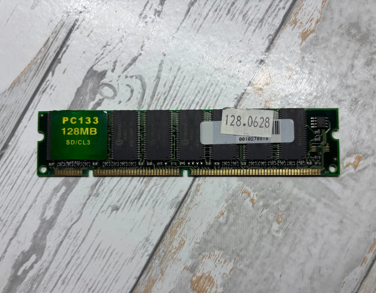 Micron 128MB PC133U 333 542 A MT8LSDT1664AG 133E1 133MHz RAM Card